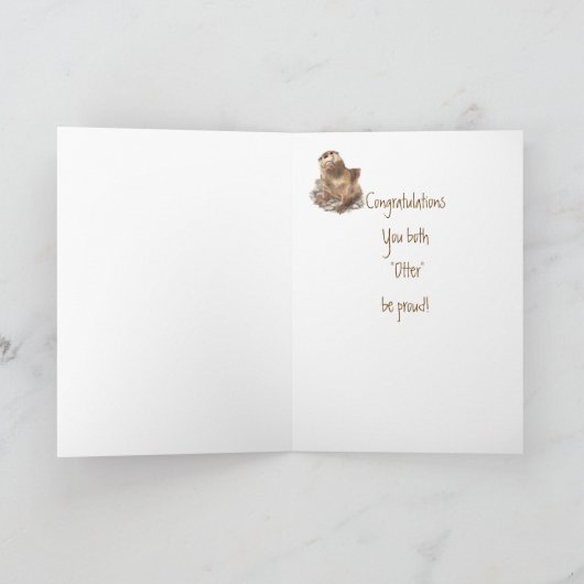 第60記念日のカワウソは誇りを持ったのおめでとうです カード (内部)