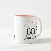 第60記念日のギフト ツートーンマグカップ (正面右)