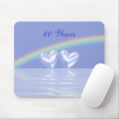 第60記念日のダイヤモンドのハート マウスパッド (マウス)