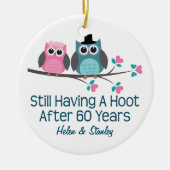 第60記念日のパーソナライズなギフトのアイディア セラミックオーナメント (正面)