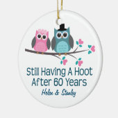 第60記念日のパーソナライズなギフトのアイディア セラミックオーナメント (左)