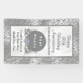 第60記念日の装飾のアイディア、ダイヤモンドの旗 横断幕 (横)