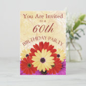 第60誕生会のパーソナライズな招待状 招待状 (スタンド正面)