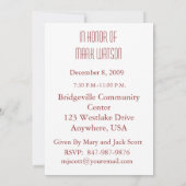 第60誕生会のパーソナライズな招待状 招待状 (裏面)