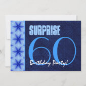 第60誕生会のロイヤルブルーV10Aを驚かして下さい 招待状 (正面)