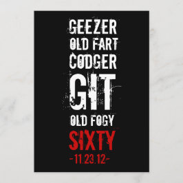 第60誕生会の変わり者の招待状 招待状