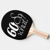 第60誕生日おもしろい感動的引用文タイポグラフィ 卓球ラケット (横)