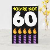 第60誕生日おもしろい関税 カード (黄色い花)