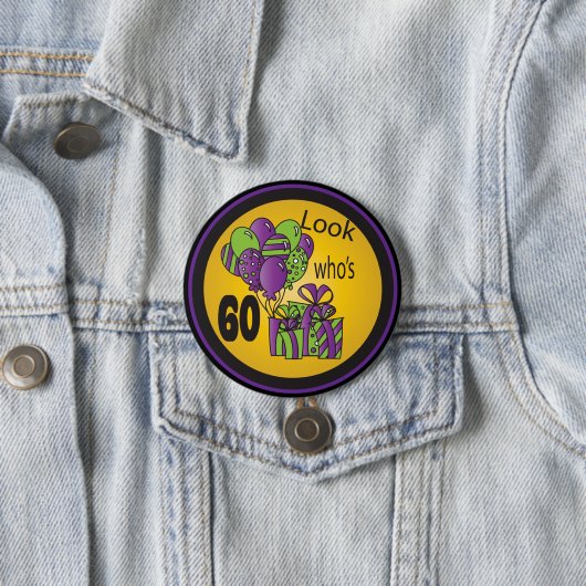 -第60誕生日か60はだれであるか見て下さい 缶バッジ (インサイチュ)