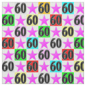 第60誕生日すごい星 ファブリック (クローズアップ)