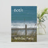 第60誕生日のお祝い海か女性 招待状 (スタンド正面)