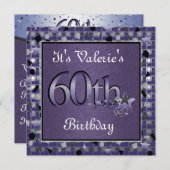 第60誕生日のパーティの招待状 招待状 (正面/裏面)