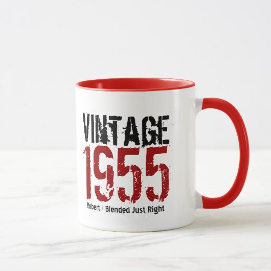 第60誕生日のヴィンテージ1955年または年V01I マグカップ (右)