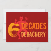 第60誕生日の招待状-パーティーの地獄 招待状 (正面)