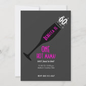 第60誕生日の招待状- Cheers熱いママ! 招待状 (裏面)