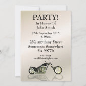 第60誕生日の燃えるようなオートバイのパーティの招待状 招待状 (裏面)