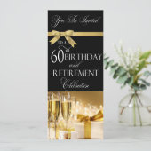 第60誕生日の退職の組合せの招待状 招待状 (スタンド正面)