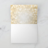 ""第60誕生日の金ゴールドのグリッターライトありがとう サンキューカード (内部)