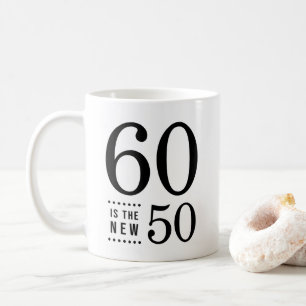 第60誕生日の黒60は新しい50です コーヒーマグカップ
