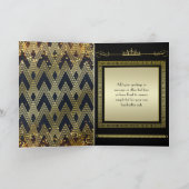 第60誕生日アールデコ金ゴールドブラック・ギ素晴らしャツビー カード (内部)