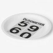 第60誕生日オルドメータ ペーパープレート (アングル)