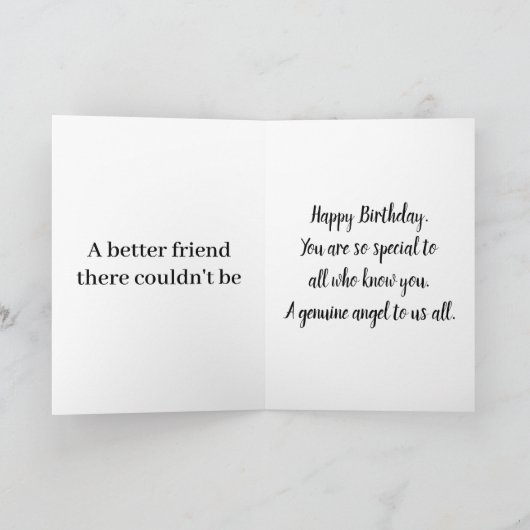 第60誕生日キリスト教の天使信じ信仰のバイブル カード (内部)