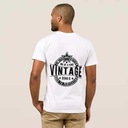 第60誕生日ギフトヴィンテージ1960完全熟成 Tシャツ (裏面フル)