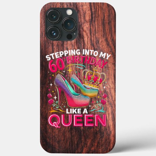 第60誕生日クイーンズハッピー60年女性 Case-Mate iPhoneケース (裏面)