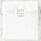 第60誕生日クルー60パーティー ラウンドシール (バッグ)