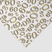 第60誕生日クールな数パターン金ゴールドか白 薄葉紙 (詳細)