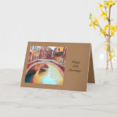 第60誕生日グリーティングカード（イタリア、ヴェネツィア） カード (黄色い花)