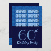 第60誕生日サプライズパーティーブルースターズV2 招待状 (正面/裏面)