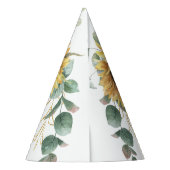 第60誕生日ヒマワリアユーカリパーティー パーティーハット (裏面)