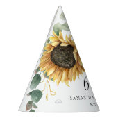 第60誕生日ヒマワリアユーカリパーティー パーティーハット (左)