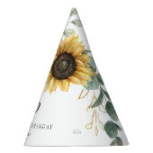 第60誕生日ヒマワリアユーカリパーティー パーティーハット (右)
