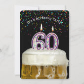 第60誕生日ビールパーティー 招待状 (正面)