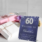 第60誕生日ブルーシルバースターウェルカムパーティー 台座サイン