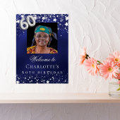 第60誕生日ブルー・シルバー・スターズ写真歓迎 ポスター