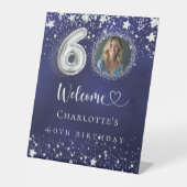 第60誕生日ブルー・シルバー・スターズ写真歓迎 台座サイン (正面)