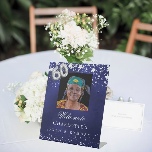 第60誕生日ブルー・シルバー・スターズ写真歓迎 台座サイン