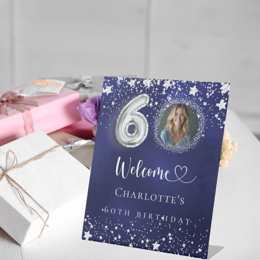 第60誕生日ブルー・シルバー・スターズ写真歓迎 台座サイン