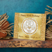 第60誕生日プレゼントパーソナライズされた、 フォトプラーク (側面)