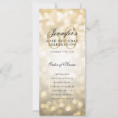 第60誕生日プログラム金ゴールド《写真》ぼけ味 招待状 (正面)