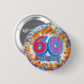 第60誕生日ボタン 缶バッジ (正面&裏面)
