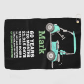 第60誕生日マーク60年素晴らし ゴルフタオル (横)