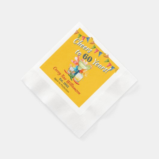 第60誕生日メキシコフェスタ応援~60年 縁ありカクテルナプキン (角)
