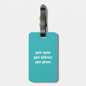 第60誕生日モストファヴルージュカラフルムターコイズ ラゲッジタグ (裏面縦)