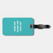第60誕生日モストファヴルージュカラフルムターコイズ ラゲッジタグ (裏面横)