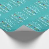 第60誕生日モストファヴルージュカラフルムターコイズ ラッピングペーパー (角)