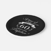 第60誕生日ユーモアが完成に迫る ペーパープレート (アングル)